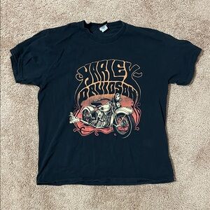 Harley-Davidson Black and Orange Motorcycle Tee